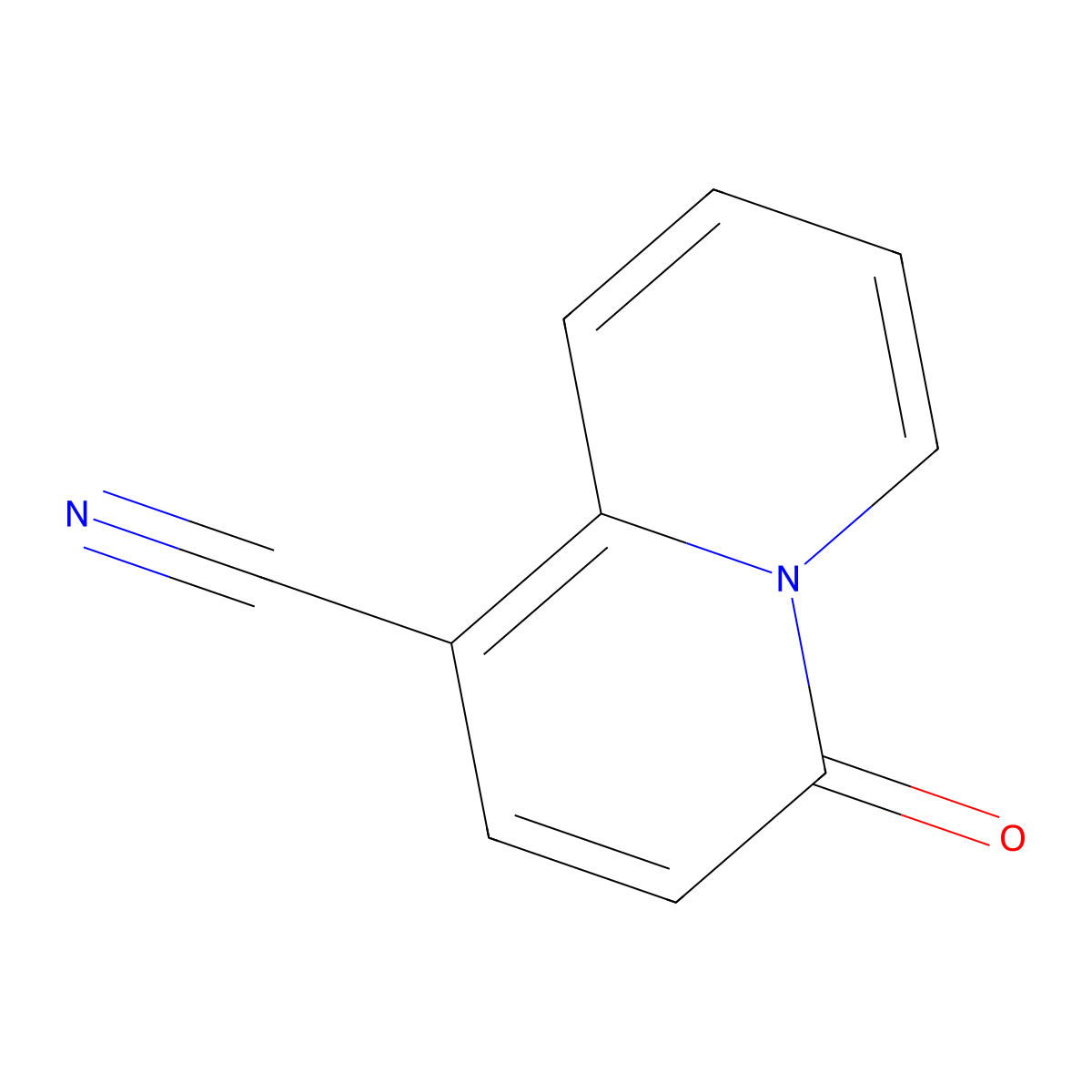 4-oxo-4H-quinolizine-1-carbonitrile molecular structure, CAS 54401-65-9