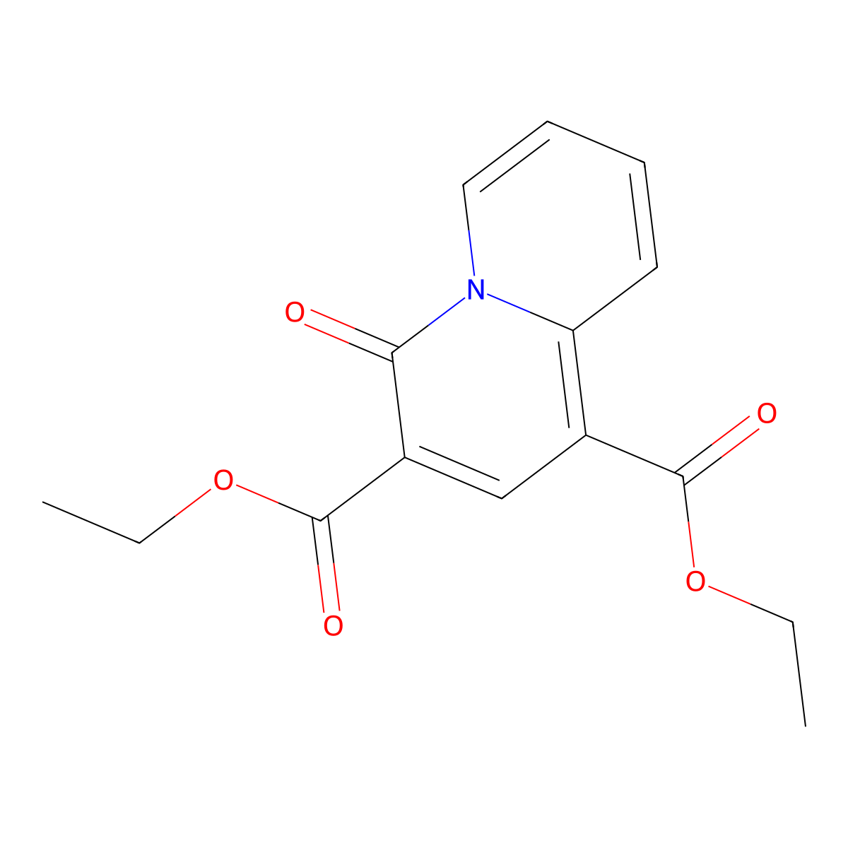 Diethyl 4-oxo-4H-quinolizine-1,3-dicarboxylate molecular structure, CAS 54401-76-2