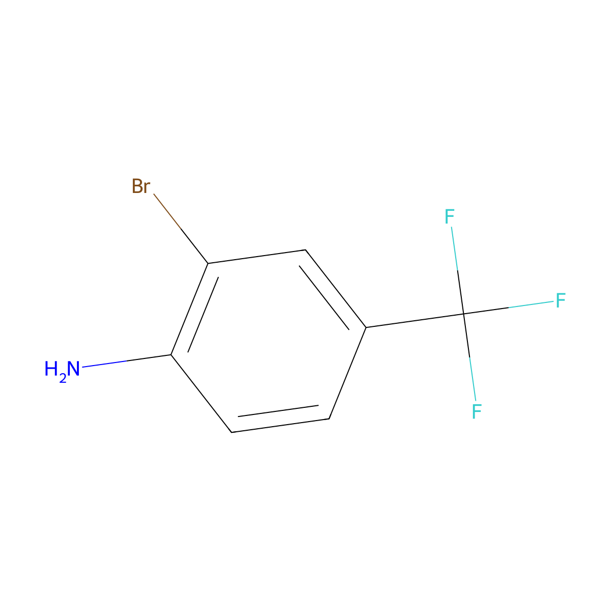 2-Bromo-4-trifluoromethylaniline molecular structure, CAS 54403-97-3