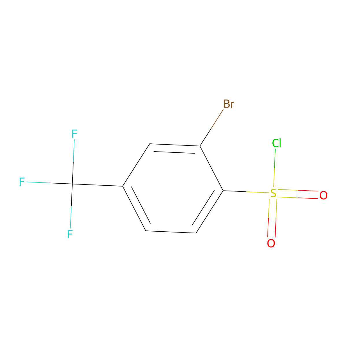 2-Bromo-4-(trifluoromethyl)benzenesulfonyl chloride molecular structure, CAS 54403-98-4