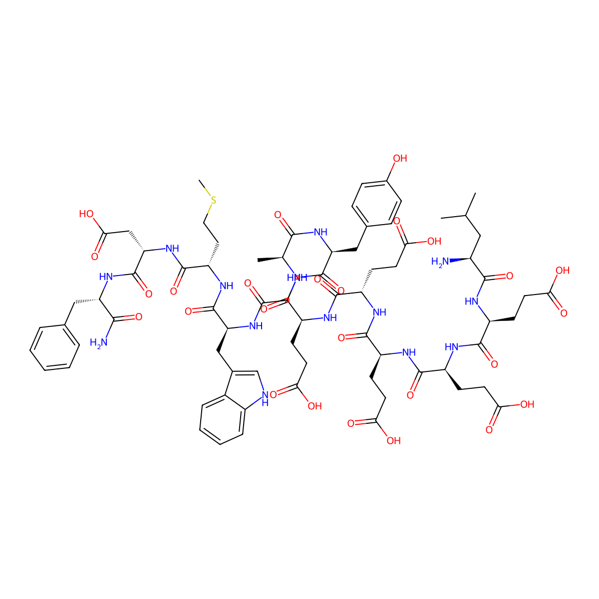 Mini Gastrin I, human molecular structure, CAS 54405-27-5