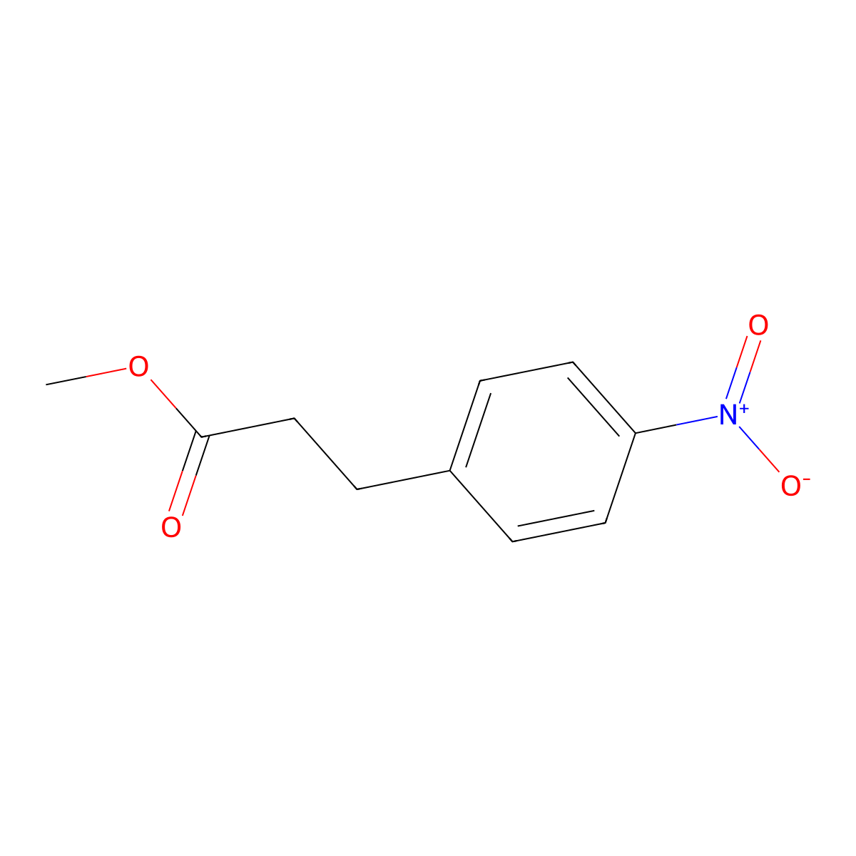 Methyl 3-(4-nitrophenyl)propanoate molecular structure, CAS 54405-42-4
