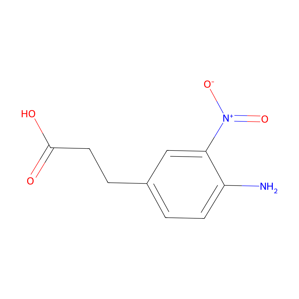 3-(4-Amino-3-nitrophenyl)propanoic acid molecular structure, CAS 54405-44-6