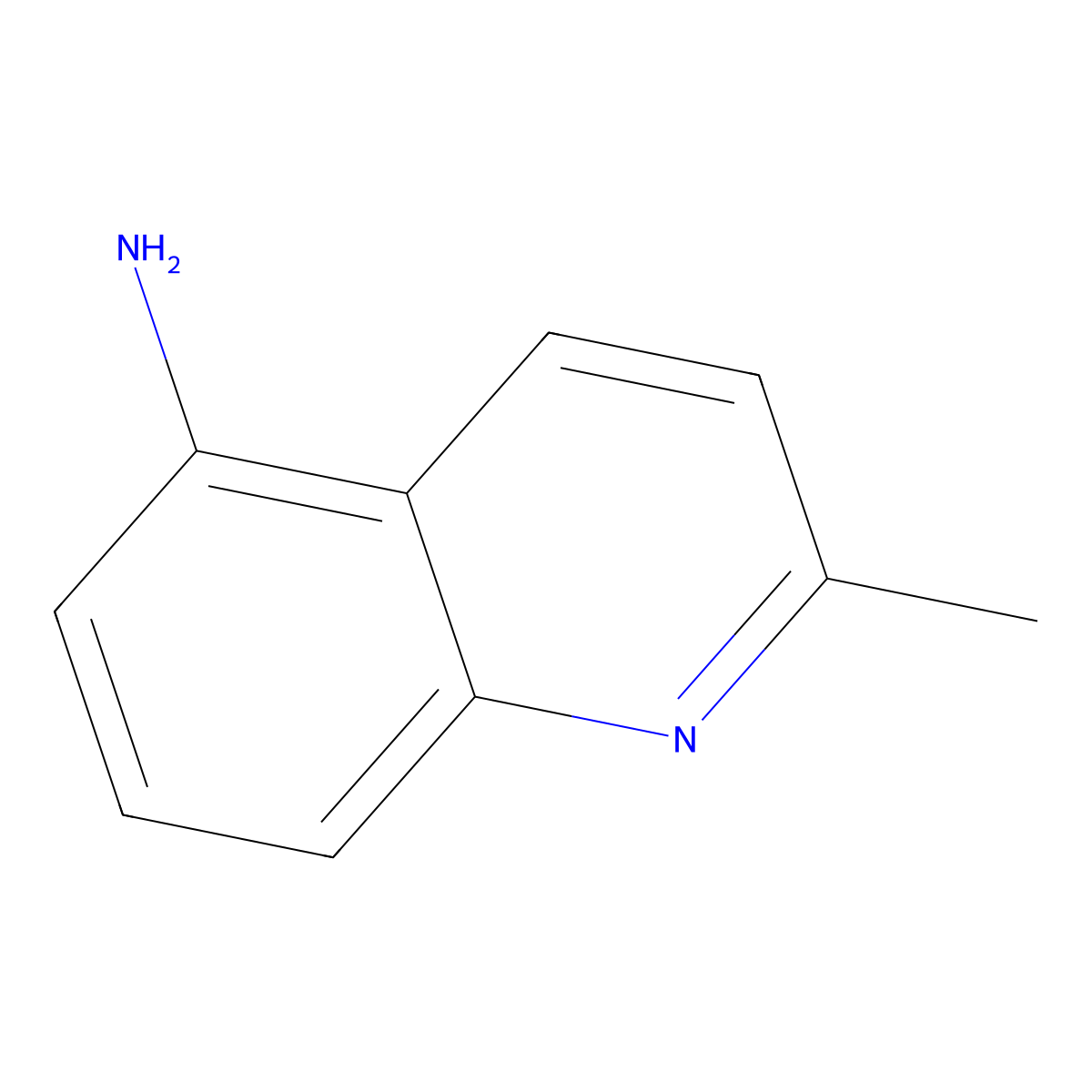 5-Quinolinamine, 2-methyl- molecular structure, CAS 54408-50-3