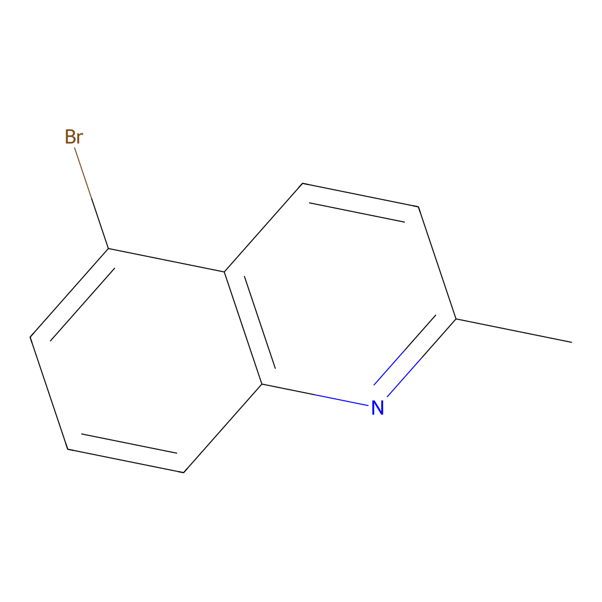 5-Bromo-2-methylquinoline molecular structure, CAS 54408-52-5