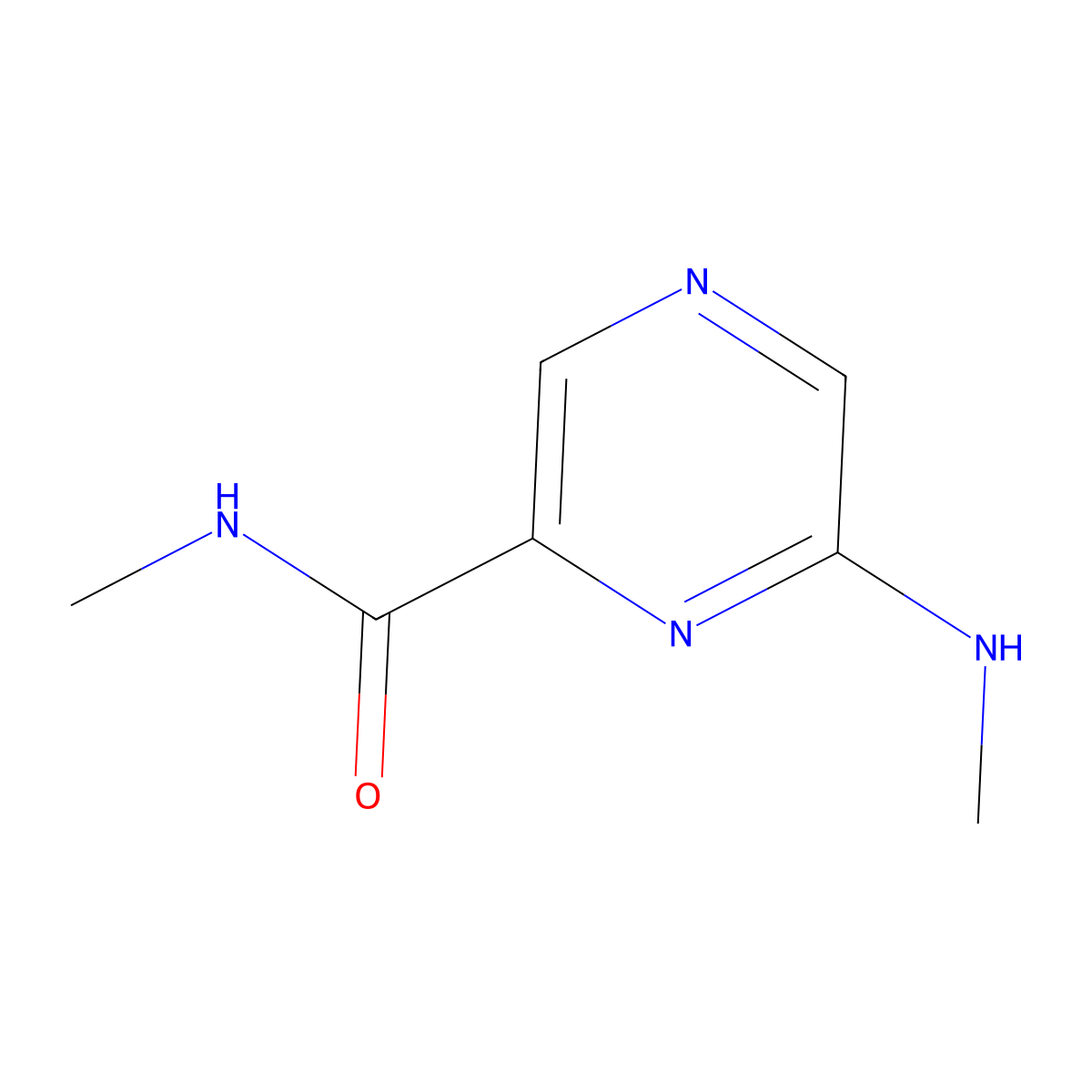 N-methyl-6-(methylamino)pyrazine-2-carboxamide molecular structure, CAS 54409-12-0