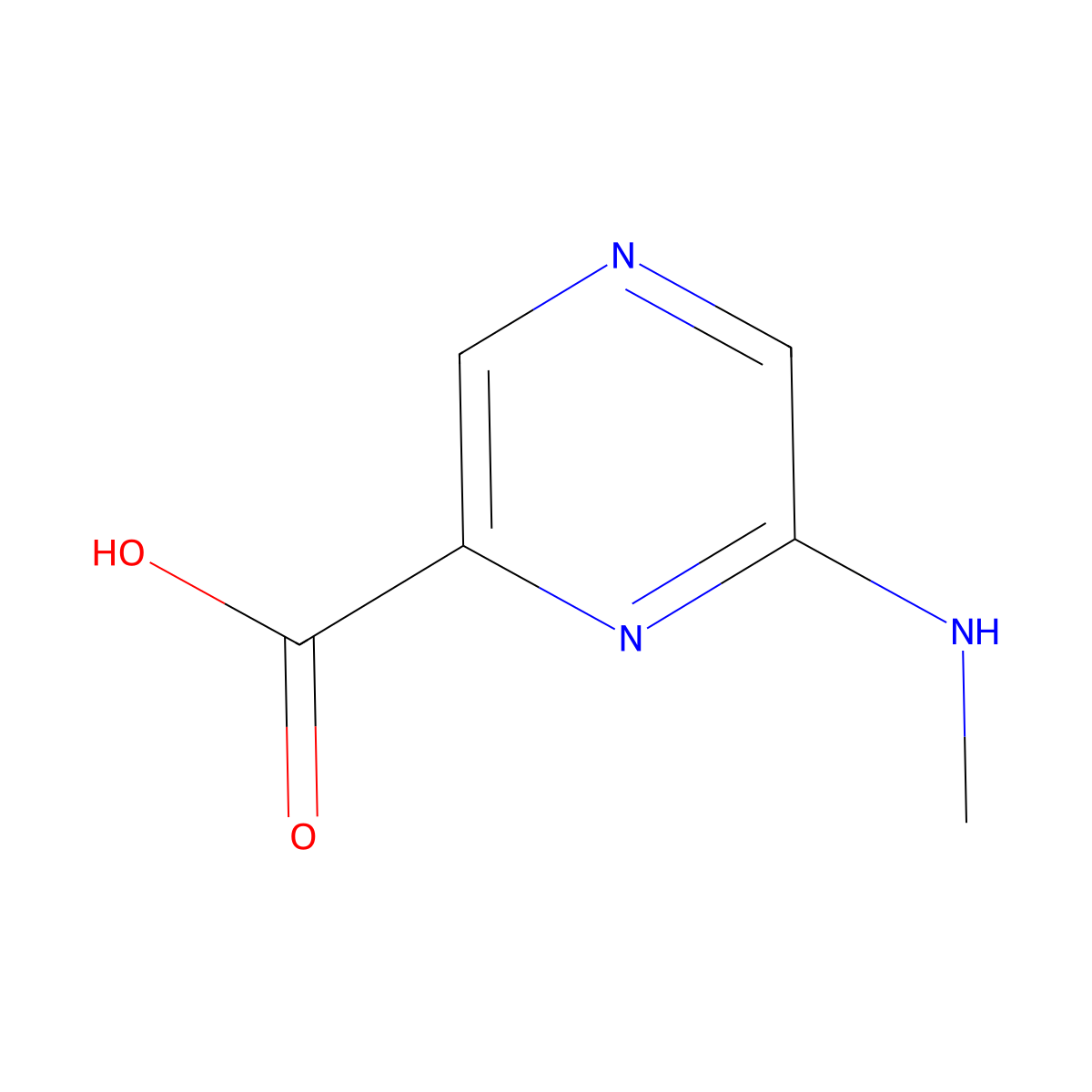 6-(Methylamino)pyrazine-2-carboxylic acid molecular structure, CAS 54409-13-1