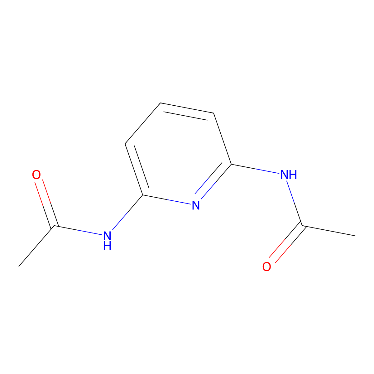 N,N'-2,6-Pyridinediylbisacetamide molecular structure, CAS 5441-02-1