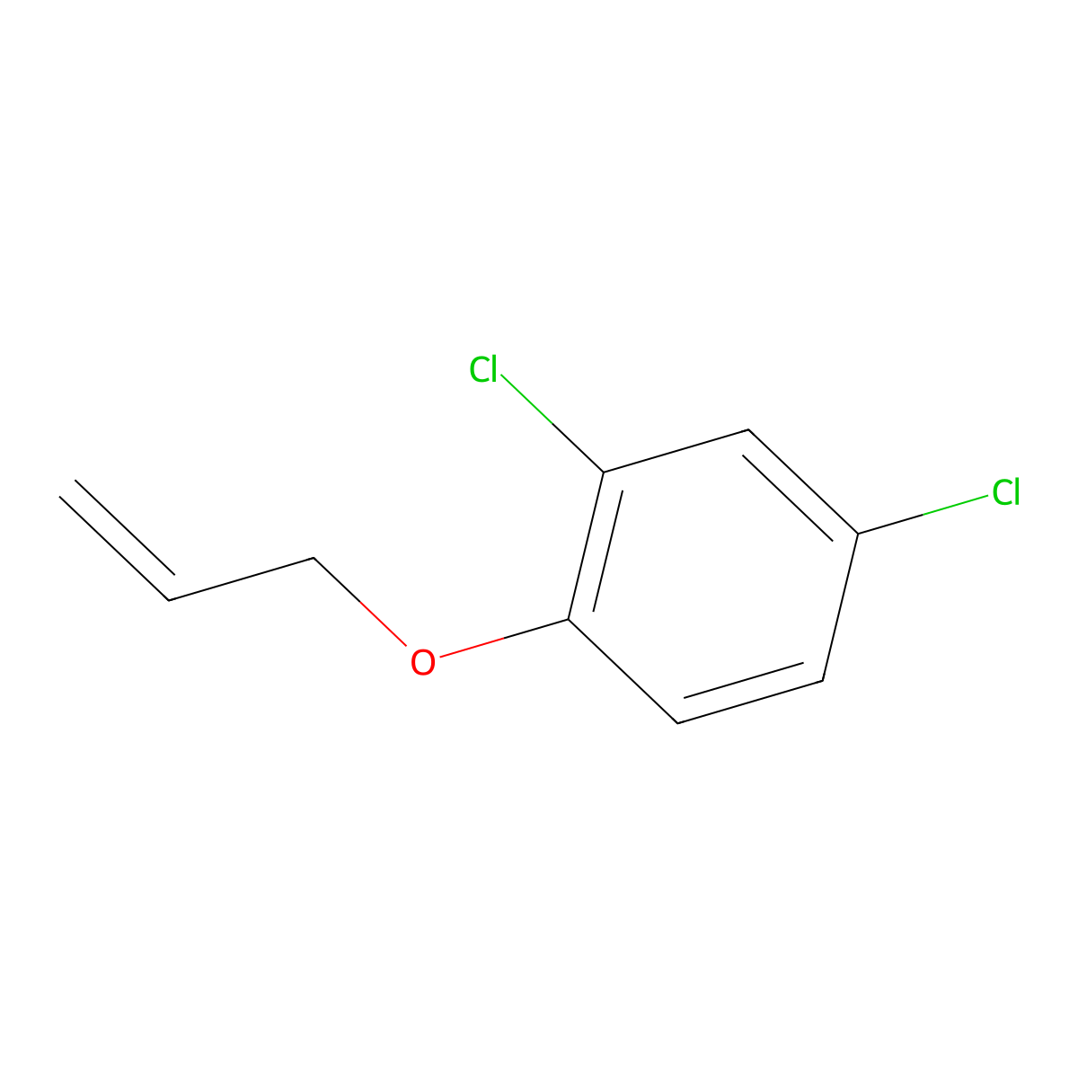 Allyl 2,4-dichlorophenyl ether molecular structure, CAS 5441-16-7
