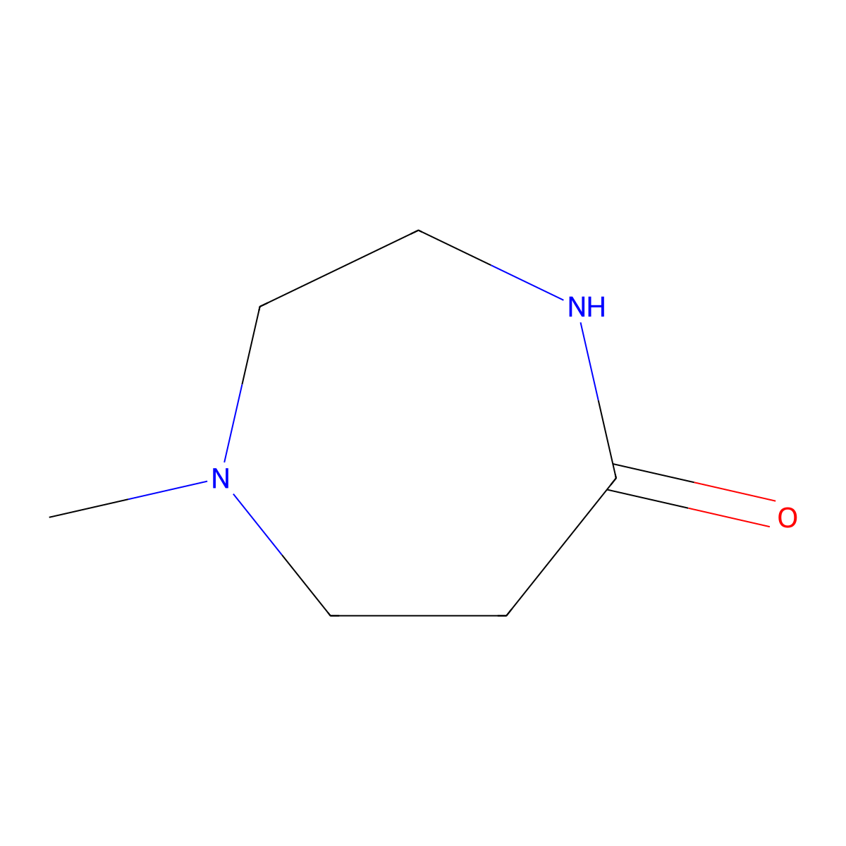 1-Methyl-1,4-diazepan-5-one molecular structure, CAS 5441-40-7