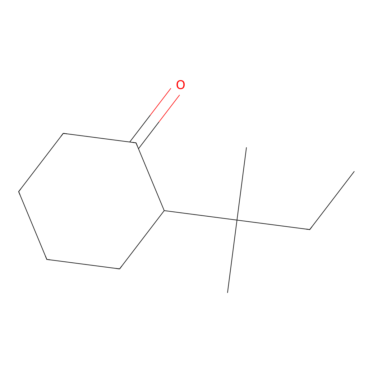 2-tert-Pentylcyclohexanone molecular structure, CAS 5441-54-3