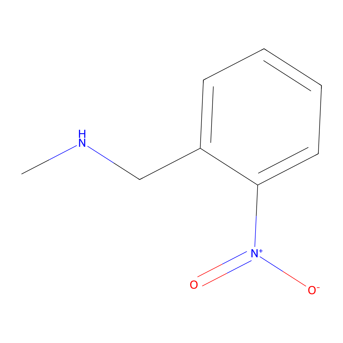 N-Methyl-2-nitrobenzylamine molecular structure, CAS 5441-60-1