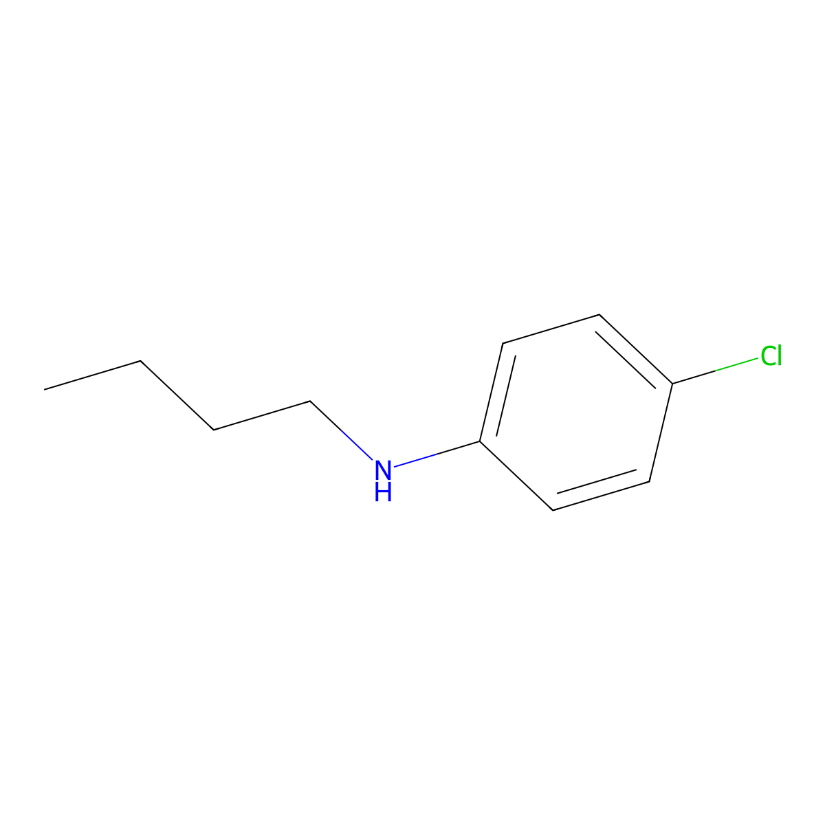 n-Butyl-4-chloroaniline molecular structure, CAS 5441-81-6