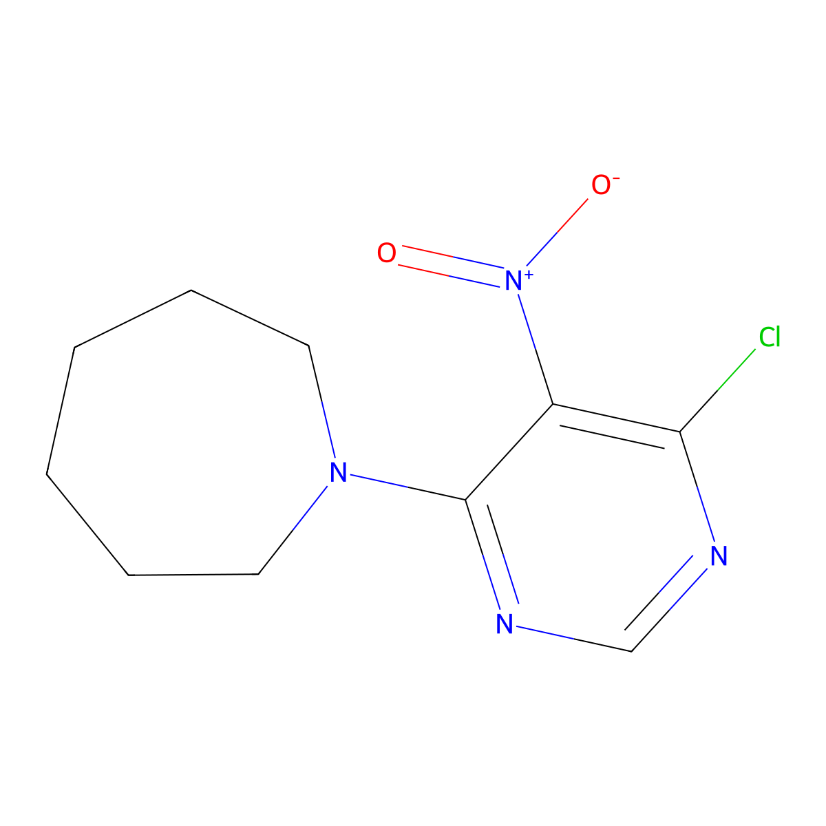 1-(6-Chloro-5-nitropyrimidin-4-yl)azepane molecular structure, CAS 54413-32-0