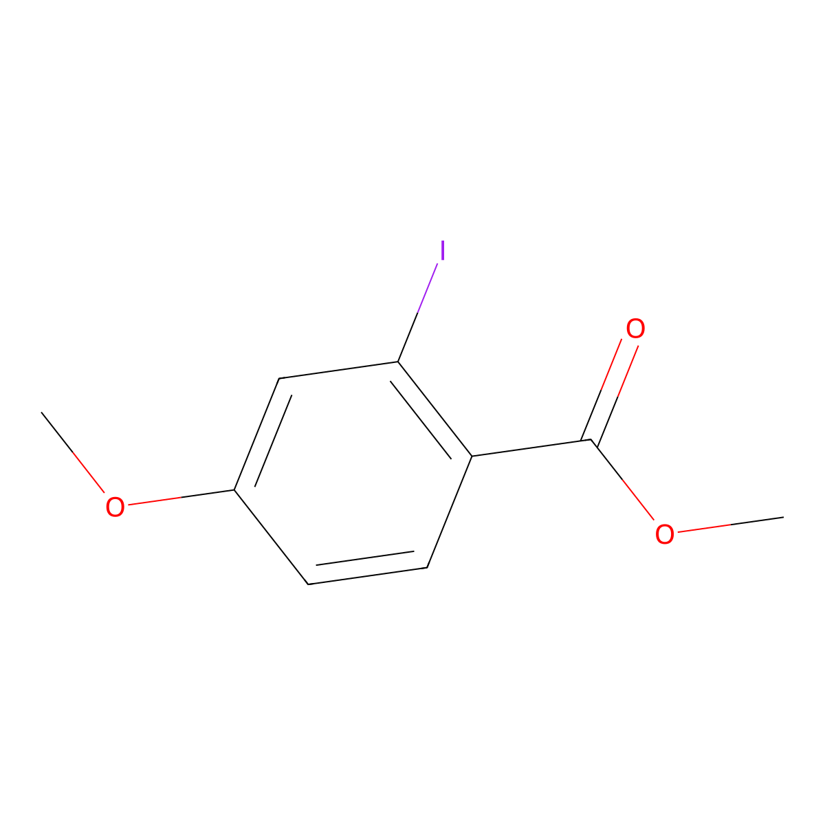 Methyl 2-iodo-4-methoxybenzoate molecular structure, CAS 54413-84-2