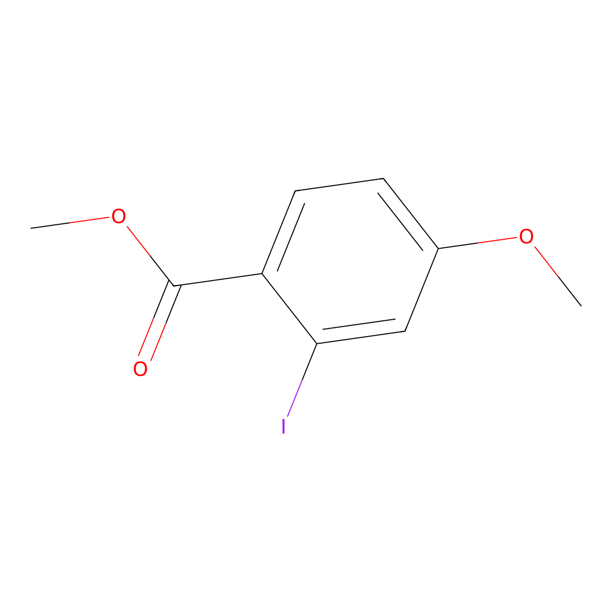 Methyl 2-iodo-4-methoxybenzoate molecular structure, CAS 54413-84-2