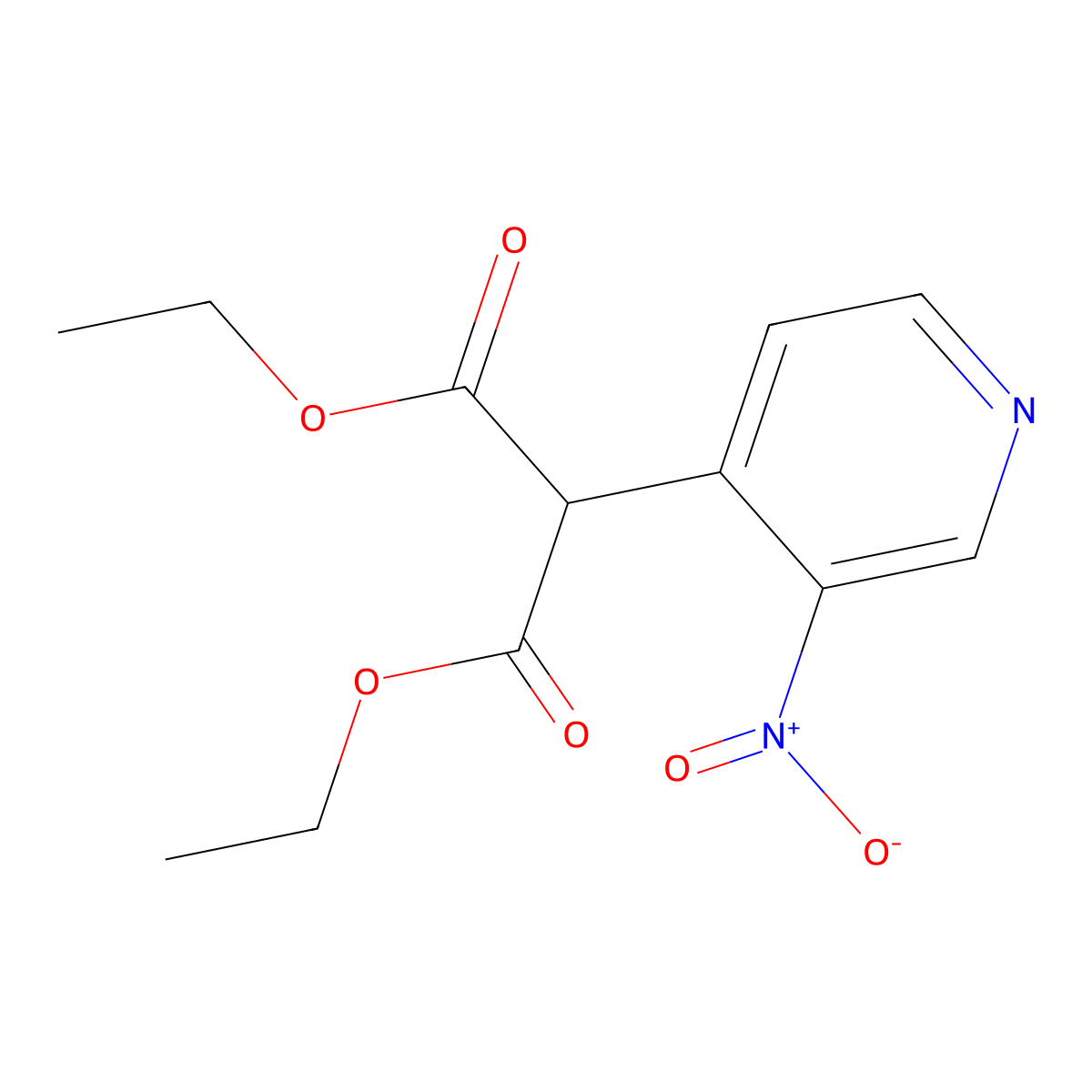 Diethyl 2-(3-nitropyridin-4-yl)malonate molecular structure, CAS 54415-82-6