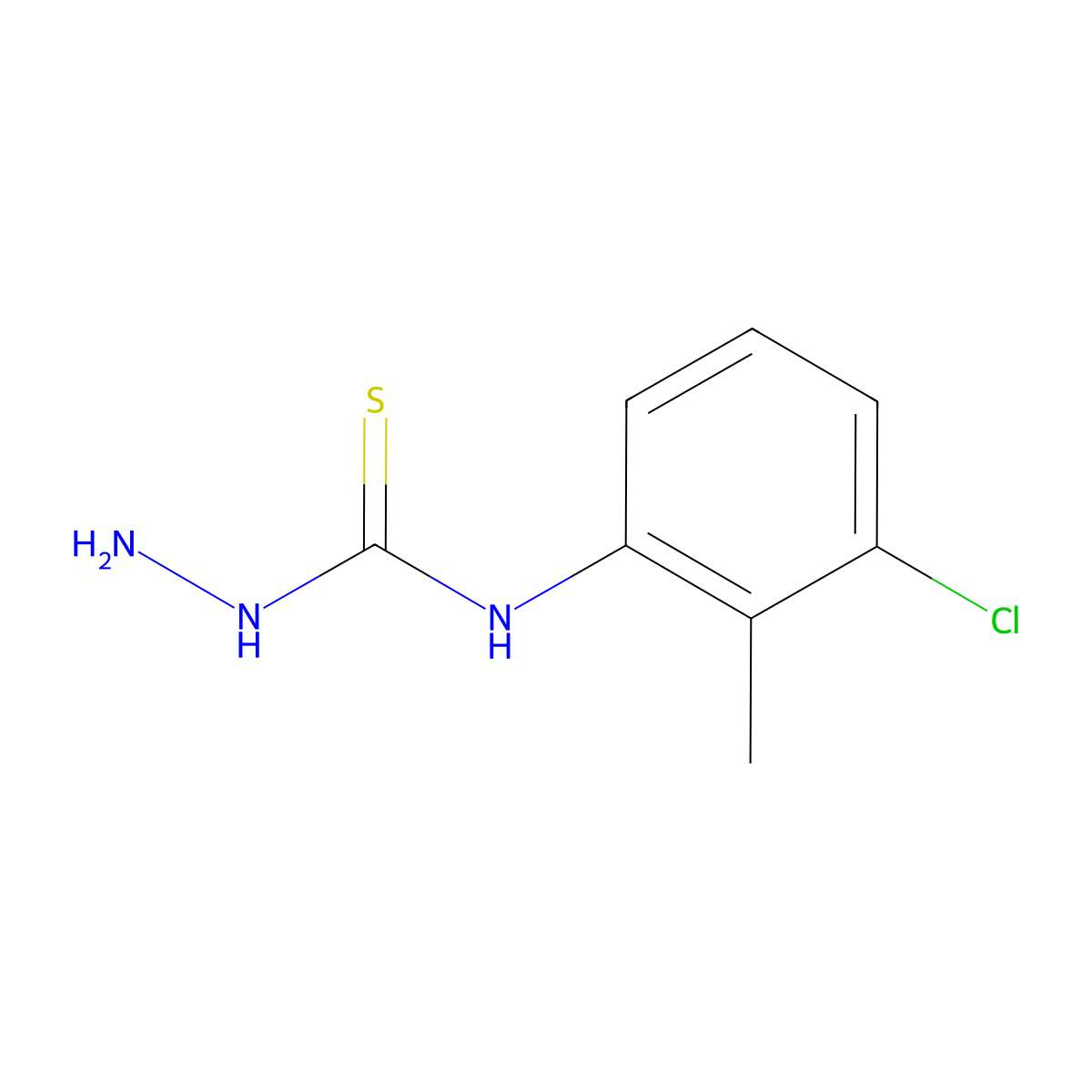 4-(3-Chloro-ortho-tolyl)-3-thiosemicarbazide molecular structure, CAS 54418-99-4
