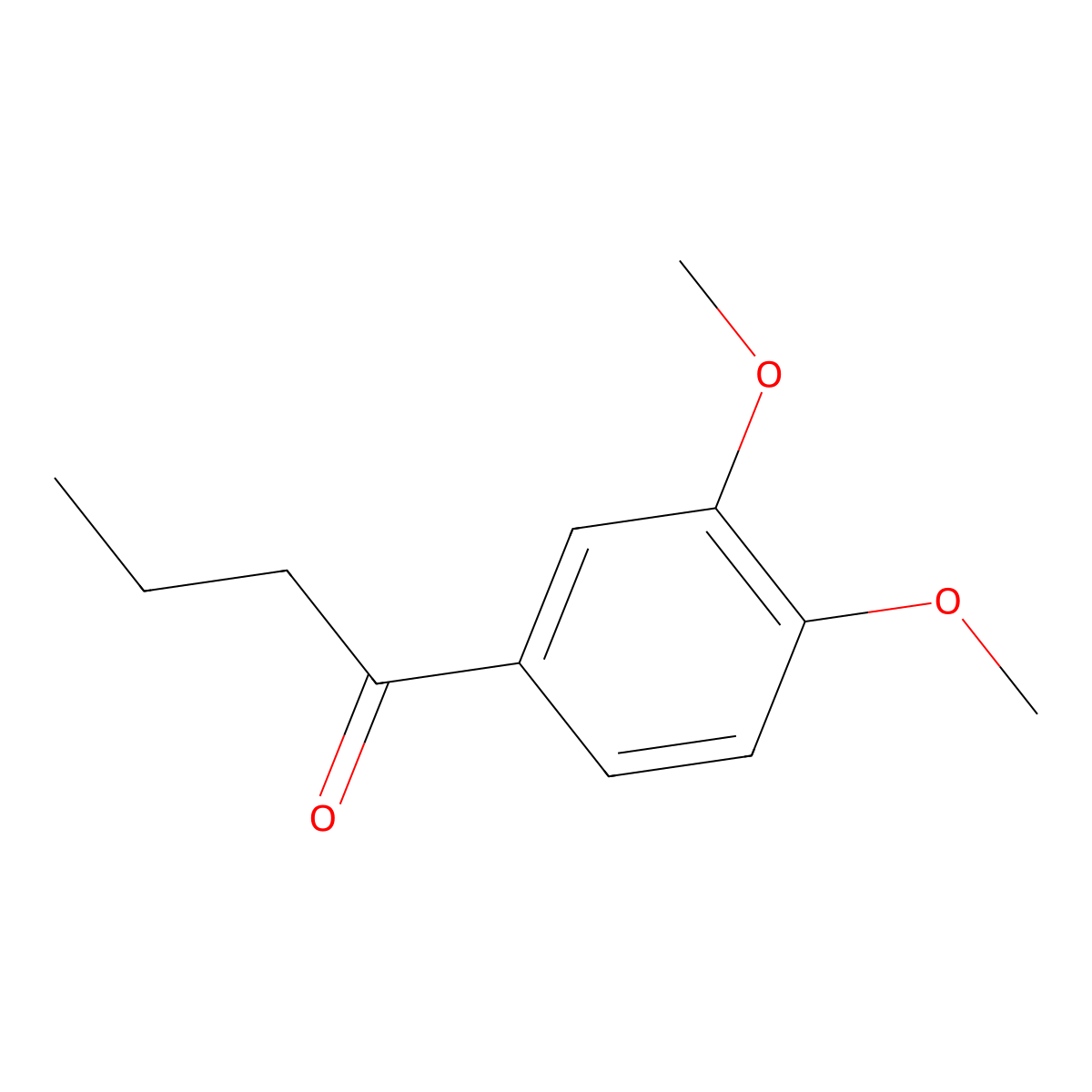3',4'-Dimethoxybutyrophenone molecular structure, CAS 54419-21-5