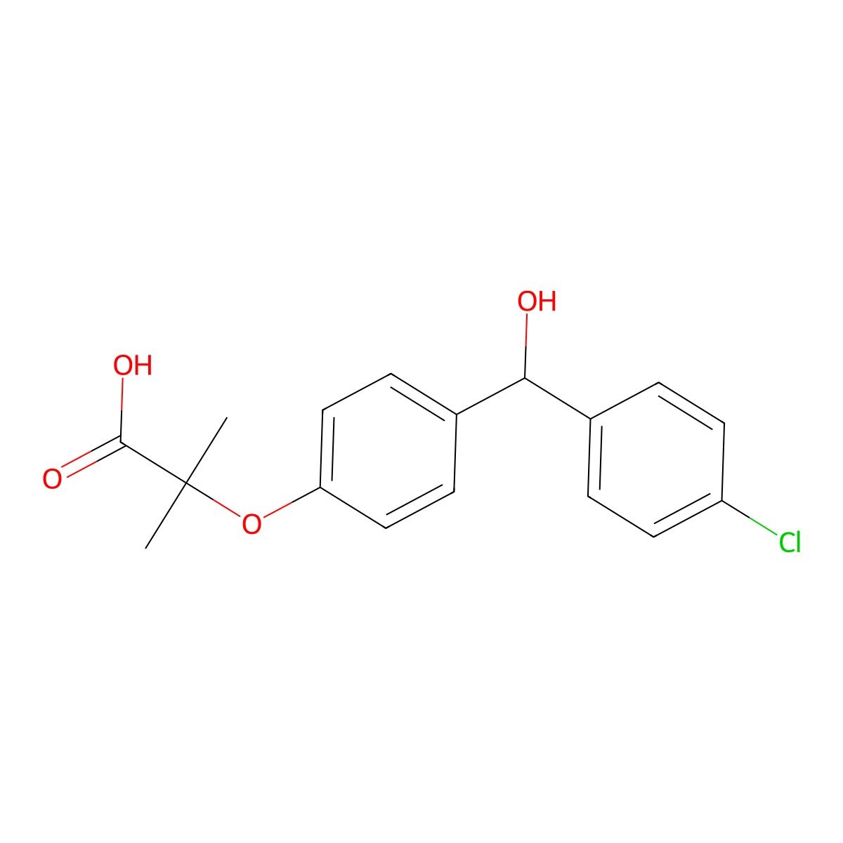 Fenirofibrate molecular structure, CAS 54419-31-7
