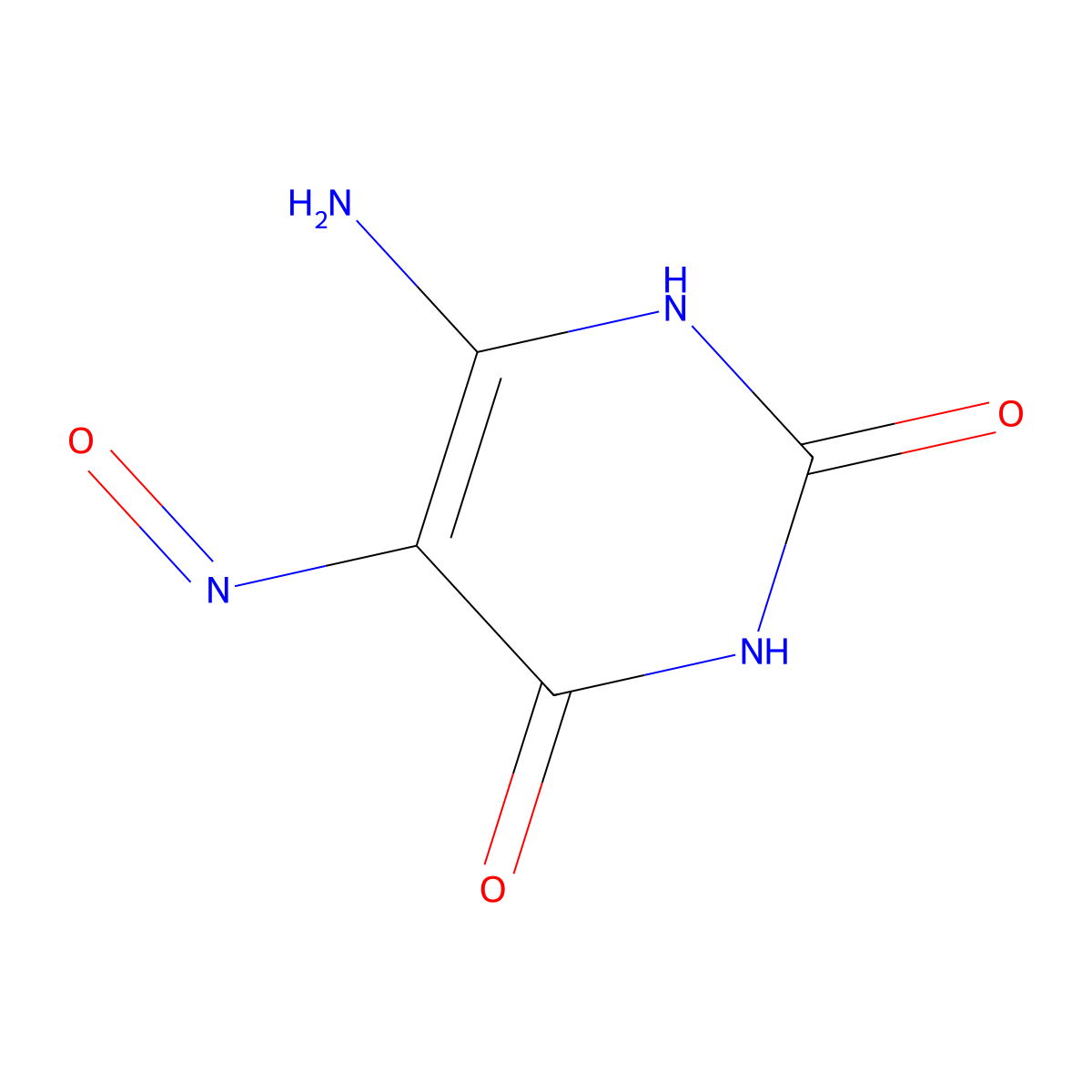 6-Amino-5-nitrosouracil molecular structure, CAS 5442-24-0