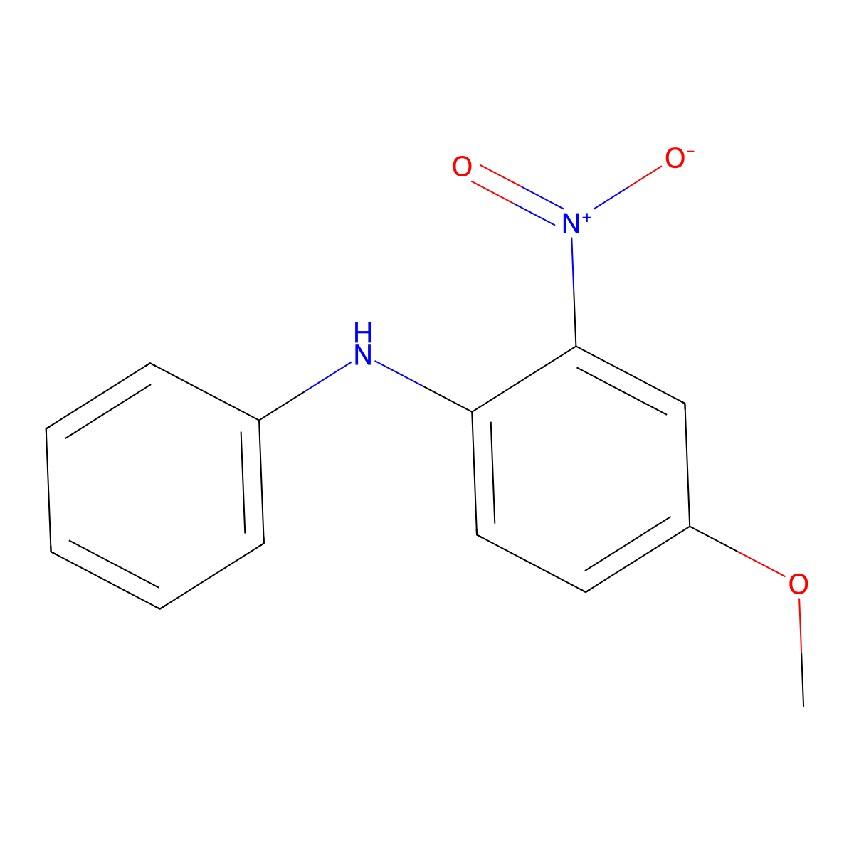 4-methoxy-2-nitro-N-phenylaniline molecular structure, CAS 5442-46-6