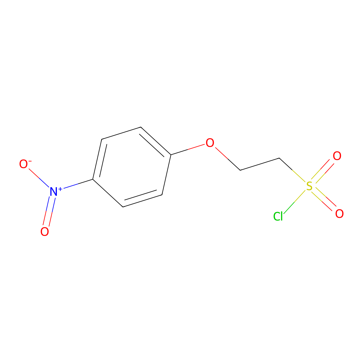 2-(4-Nitrophenoxy)ethane-1-sulfonyl chloride molecular structure, CAS 54429-66-2
