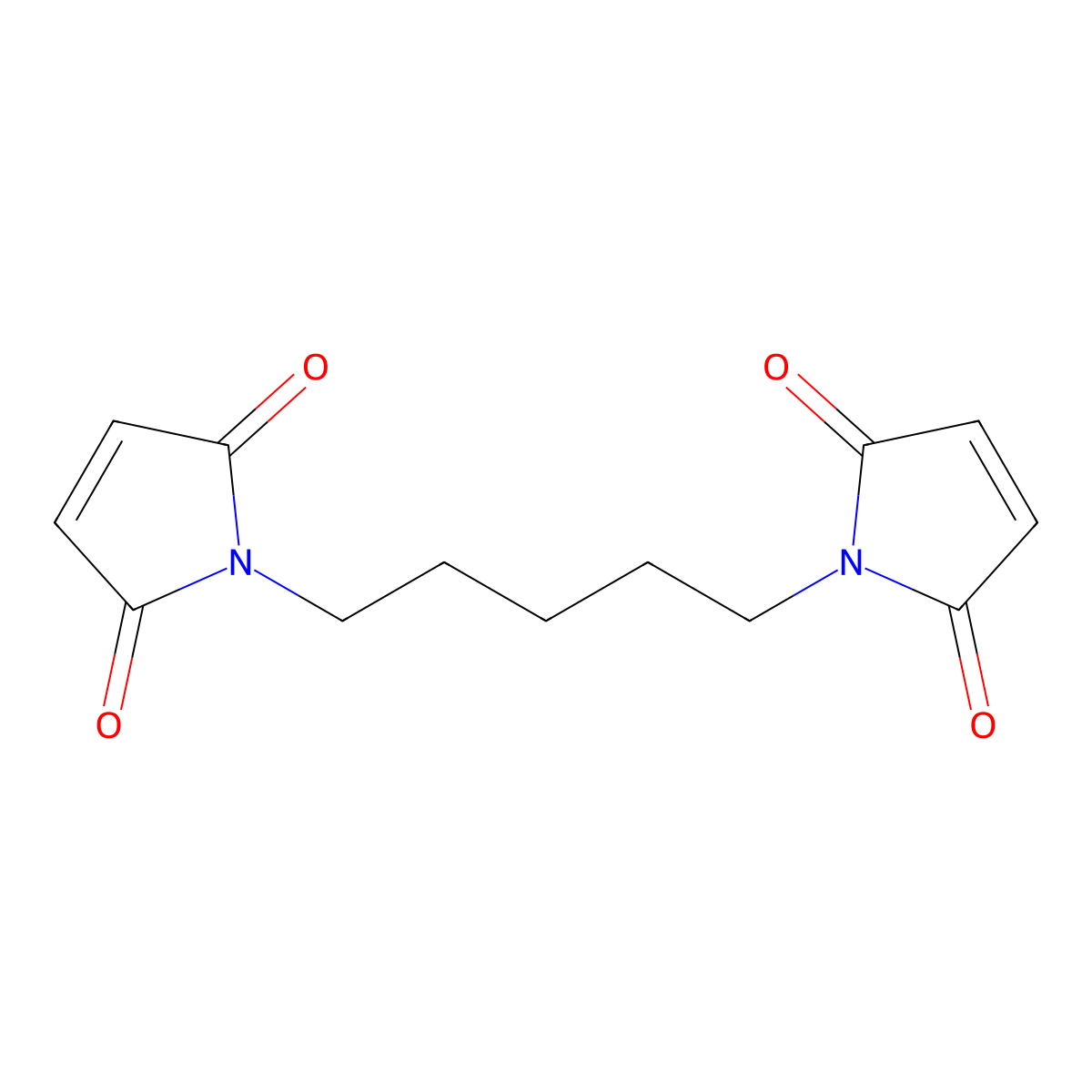 Pentamethylenebismaleimide molecular structure, CAS 5443-21-0
