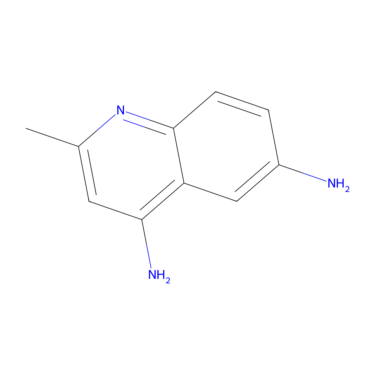 2-Methylquinoline-4,6-diamine molecular structure, CAS 5443-31-2