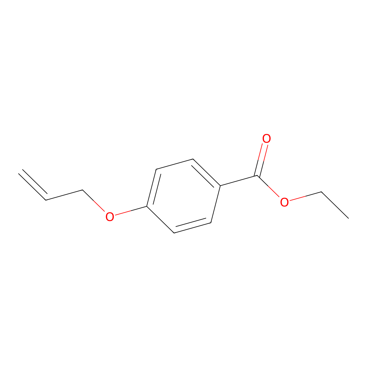 Ethyl 4-(prop-2-en-1-yloxy)benzoate molecular structure, CAS 5443-37-8