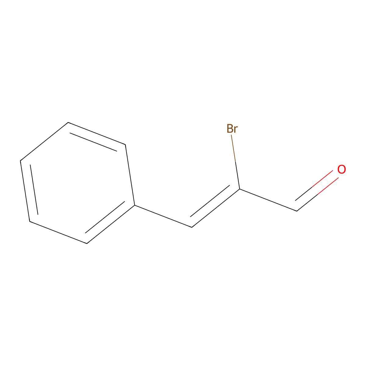 2-Propenal, 2-bromo-3-phenyl-, (Z)- molecular structure, CAS 5443-49-2