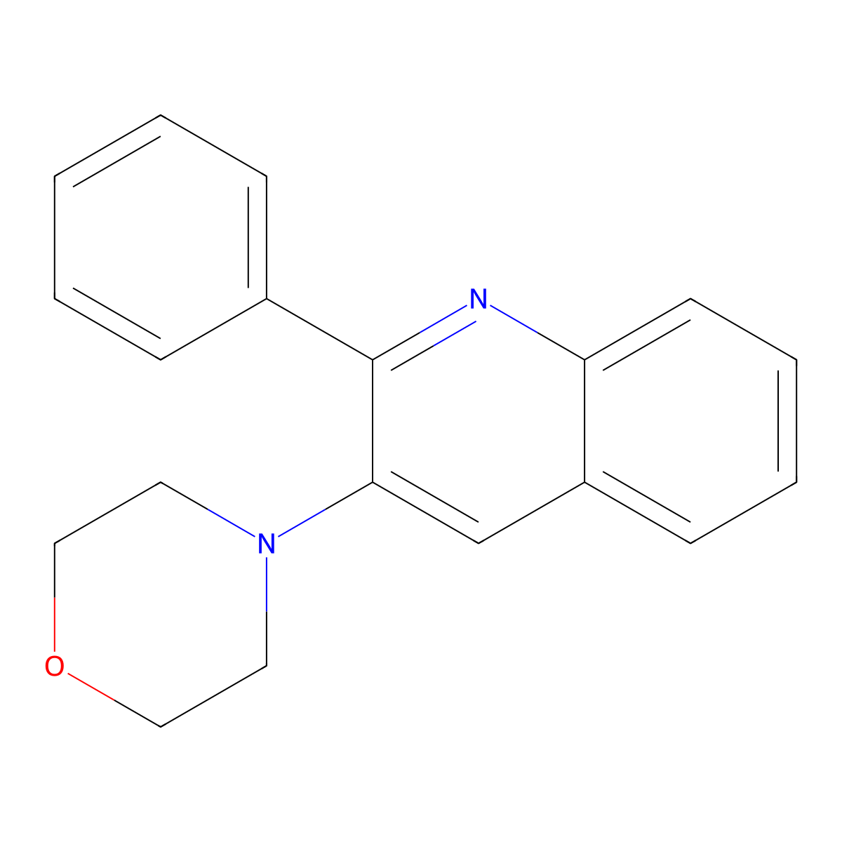 4-(2-Phenylquinolin-3-yl)morpholine molecular structure, CAS 5443-61-8