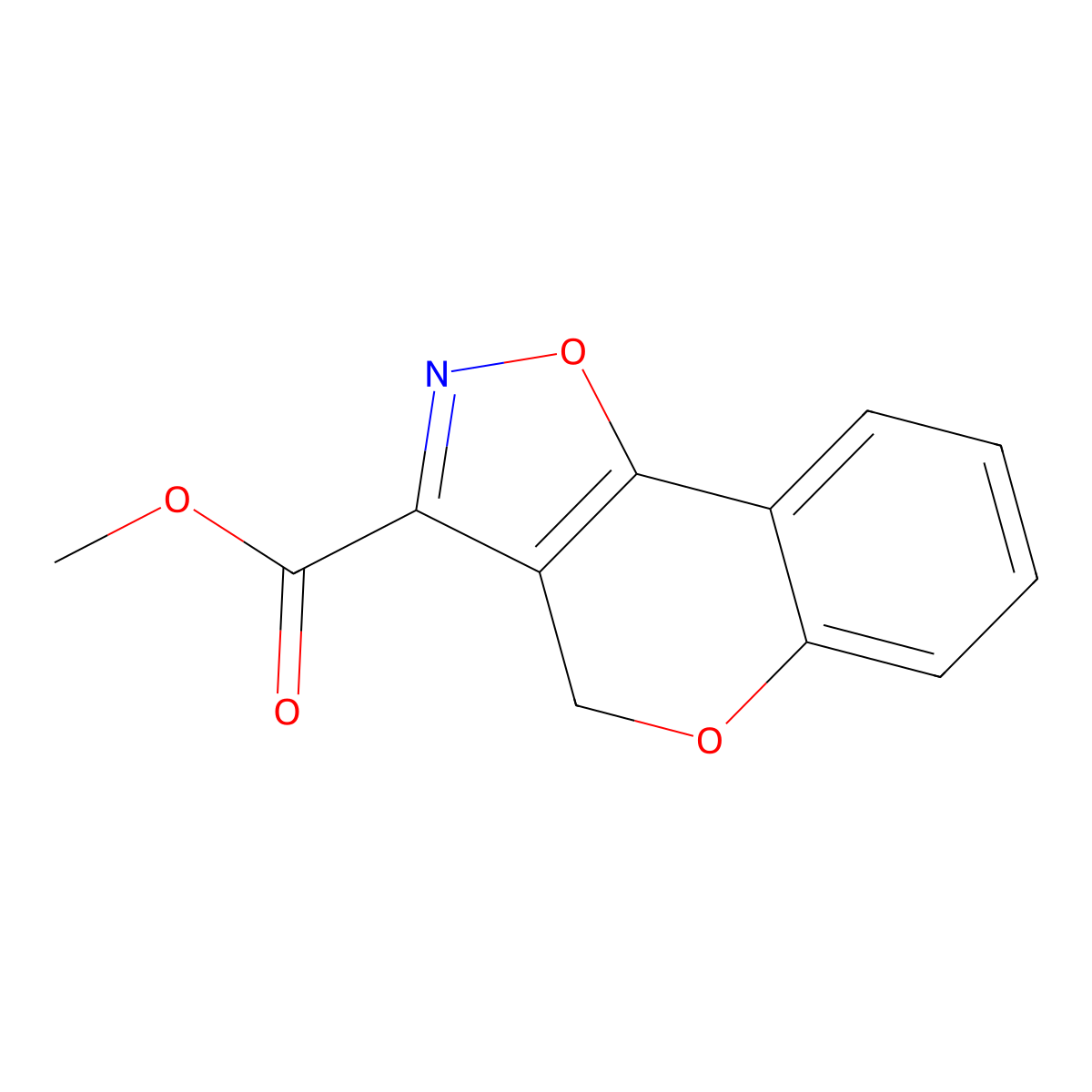 Methyl 4H-chromeno[3,4-d]isoxazole-3-carboxylate molecular structure, CAS 54431-23-1