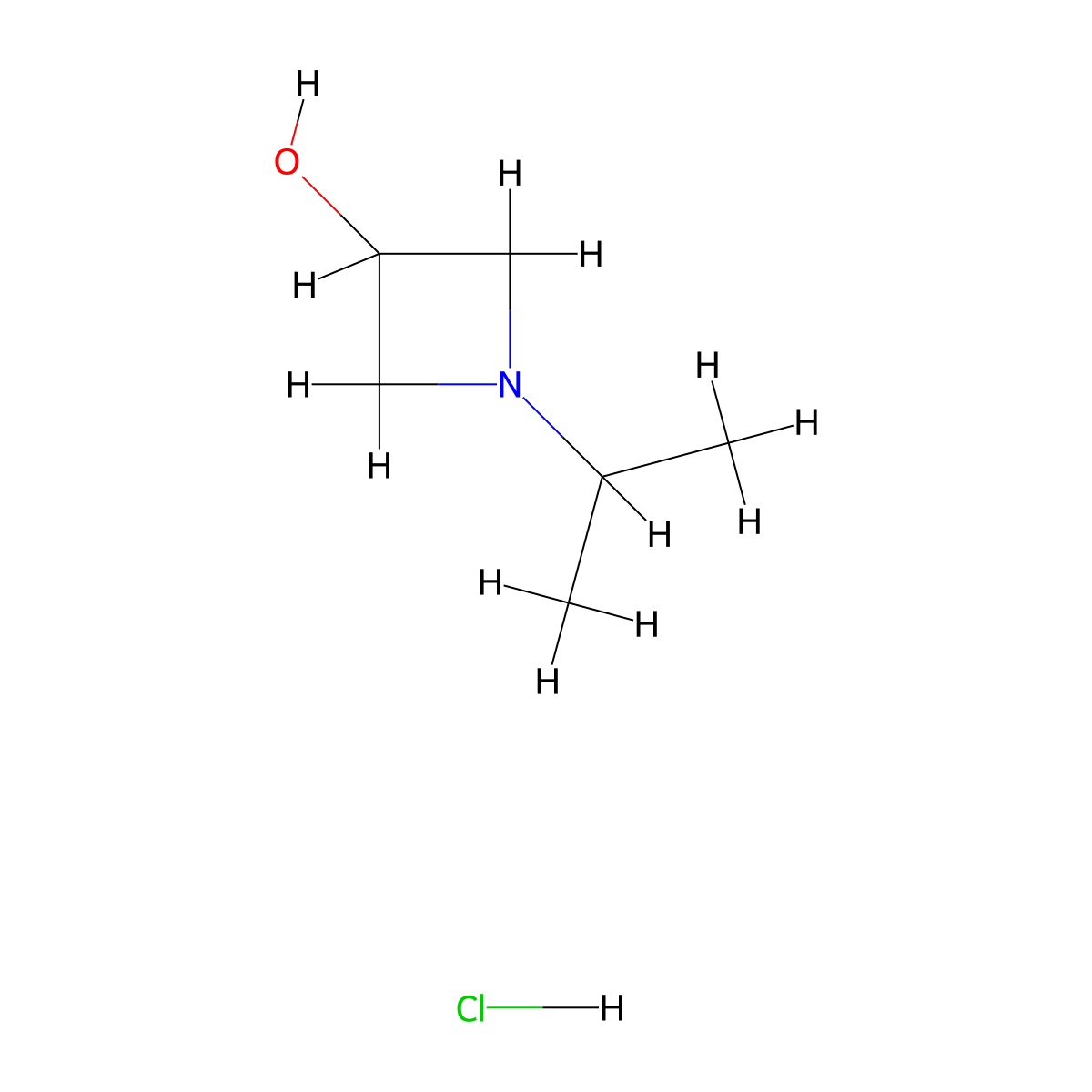 1-Isopropylazetidin-3-ol hydrochloride molecular structure, CAS 54431-32-2