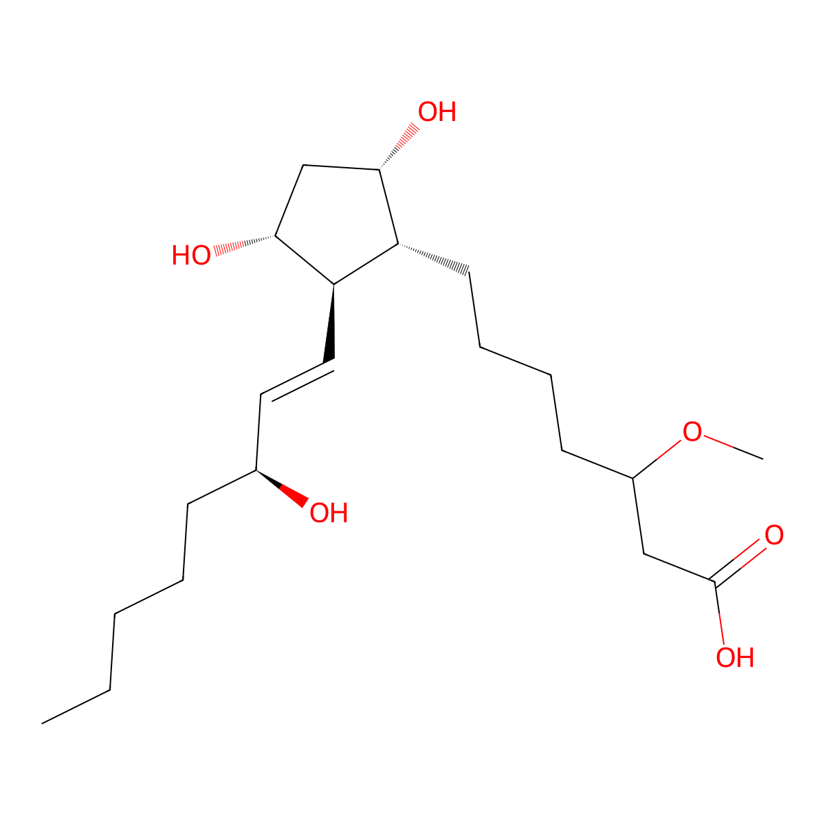 3-methoxy Prostaglandin F1alpha molecular structure, CAS 54432-43-8
