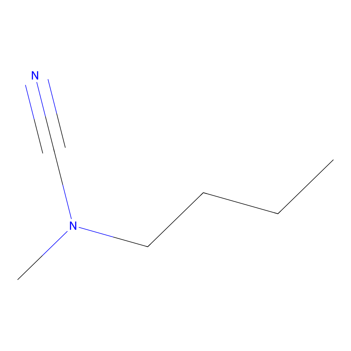 Butyl(cyano)methylamine molecular structure, CAS 54434-26-3