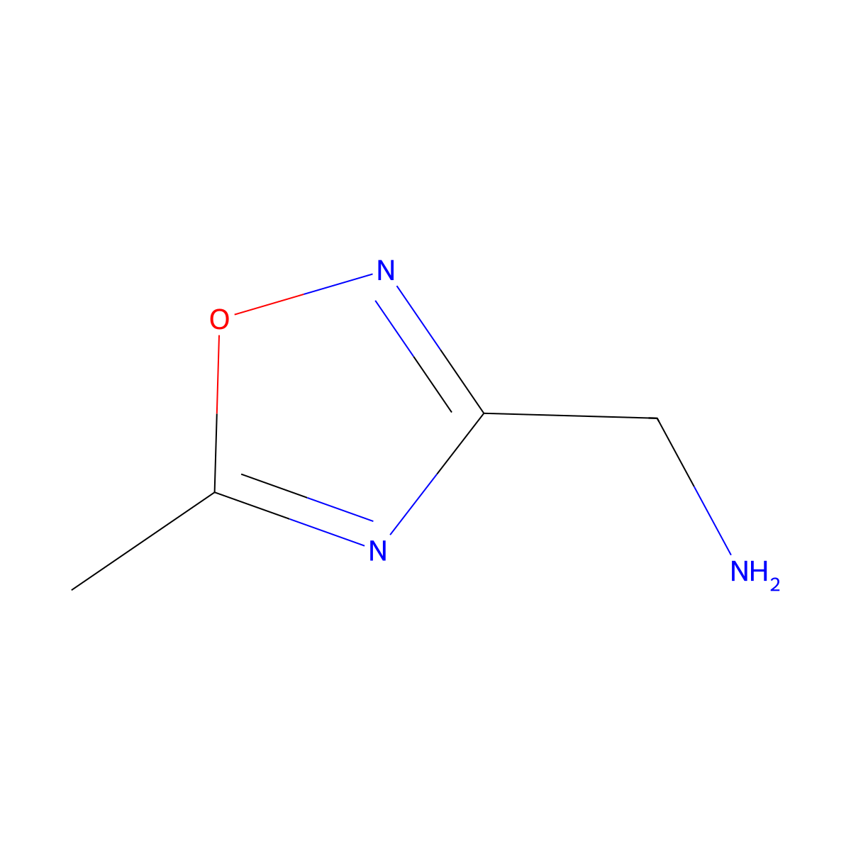 (5-Methyl-1,2,4-oxadiazol-3-yl)methanamine molecular structure, CAS 54435-03-9