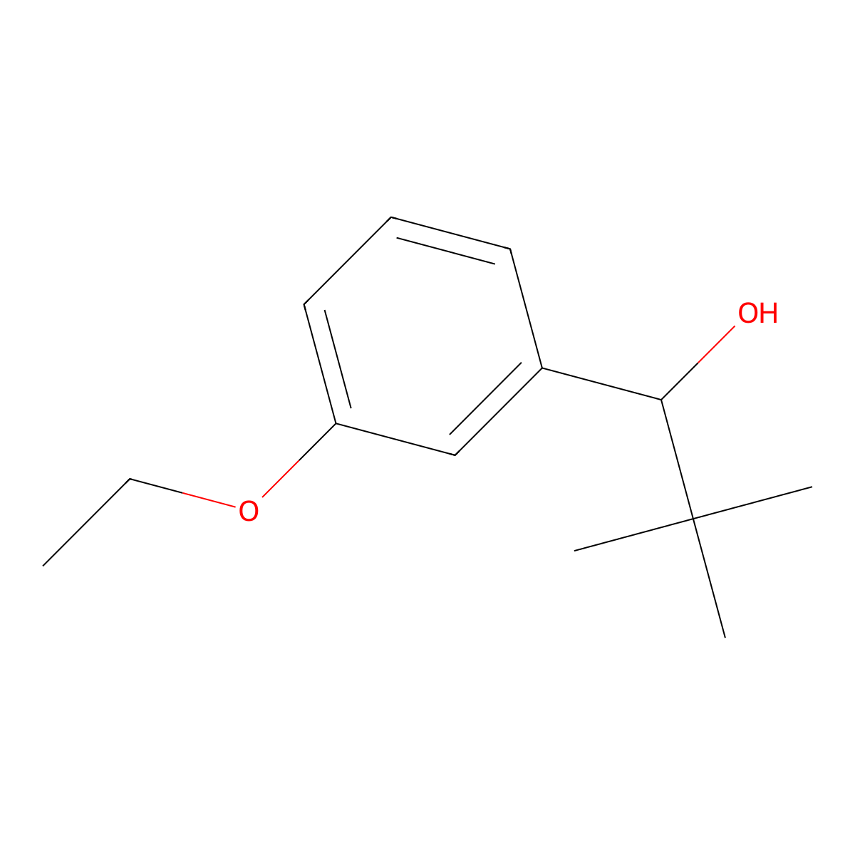 1-(3-Ethoxyphenyl)-2,2-dimethylpropan-1-ol molecular structure, CAS 54437-52-4