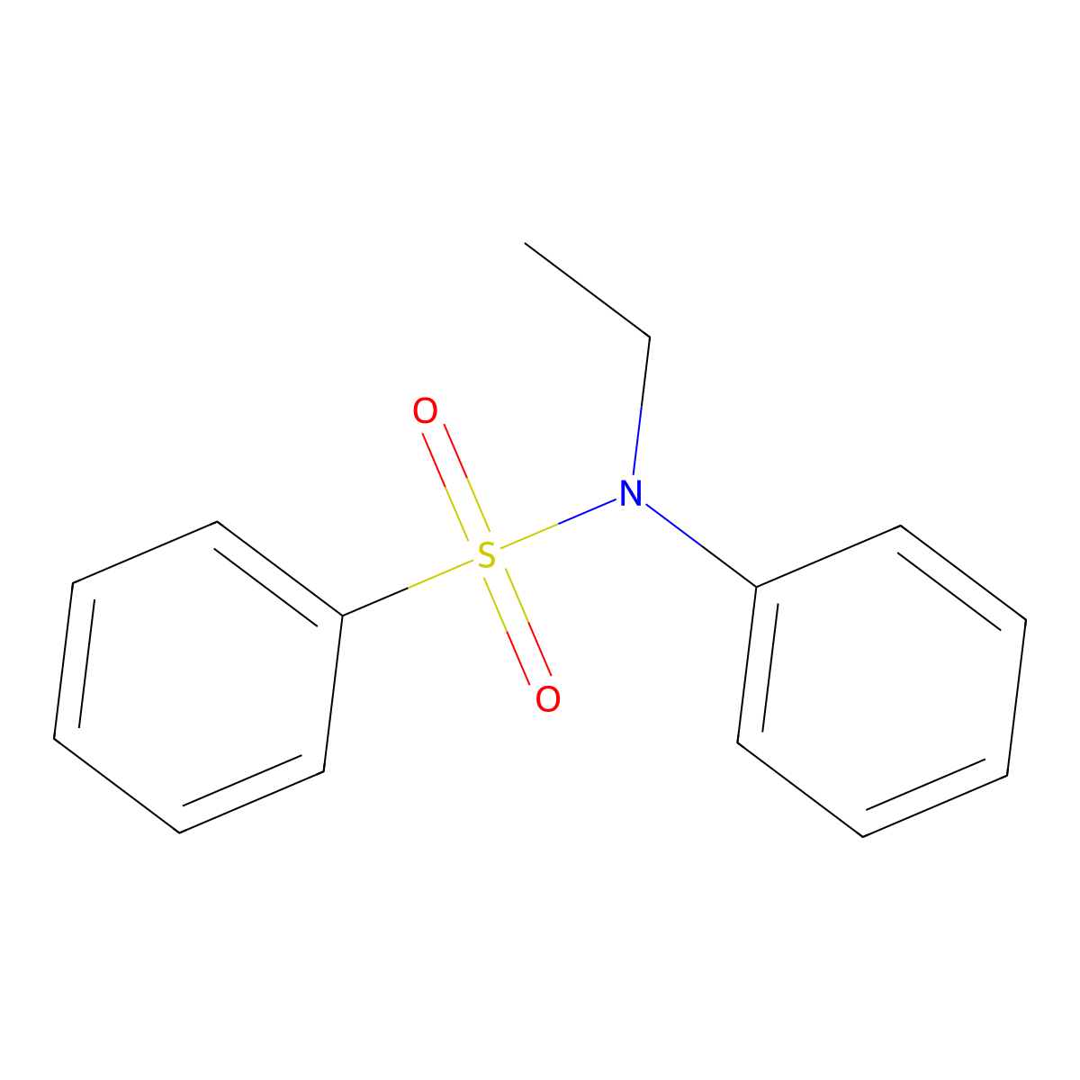 N-ethyl-N-phenylbenzenesulfonamide molecular structure, CAS 54437-69-3