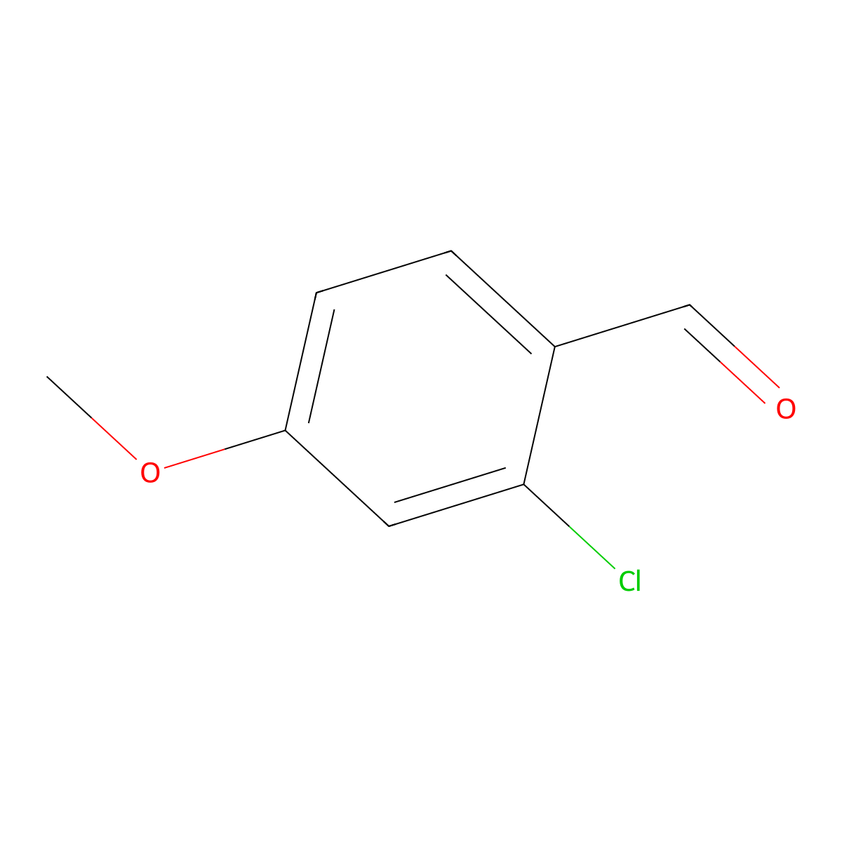 2-Chloro-4-methoxybenzaldehyde molecular structure, CAS 54439-75-7