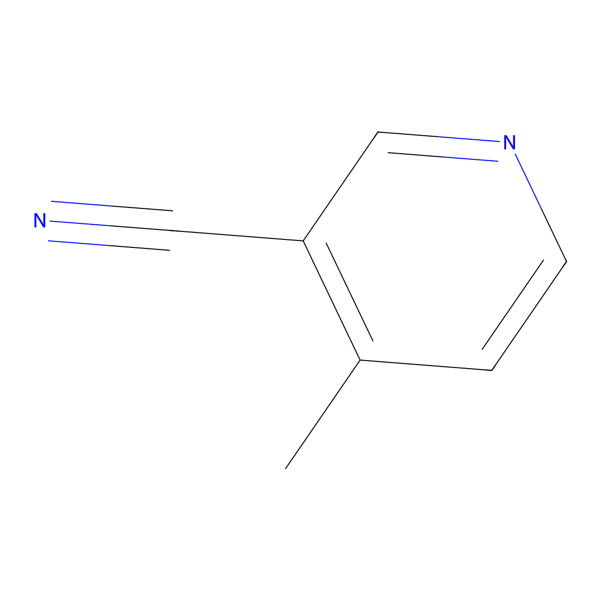 4-Methyl-3-cyanopyridine molecular structure, CAS 5444-01-9