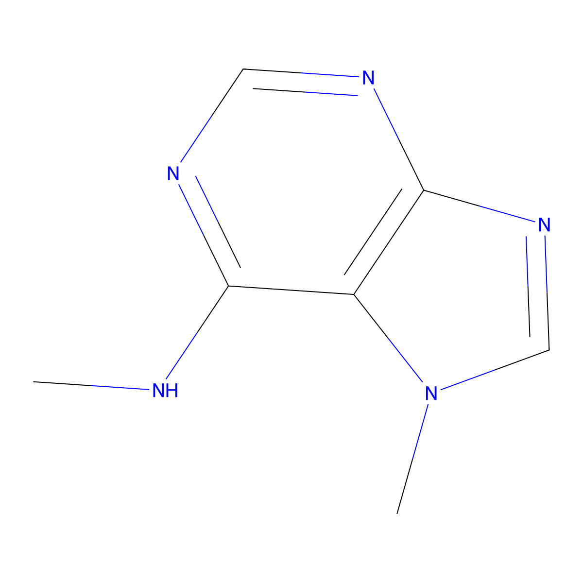 n,7-Dimethyl-7h-purin-6-amine molecular structure, CAS 5444-25-7
