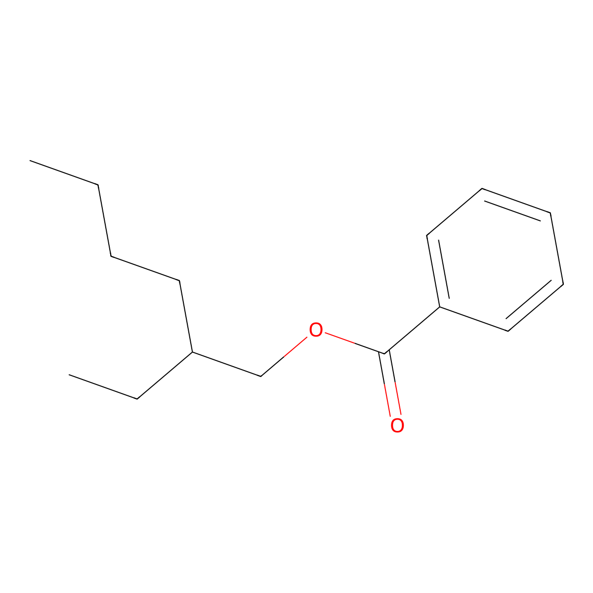 2-Ethylhexyl benzoate molecular structure, CAS 5444-75-7