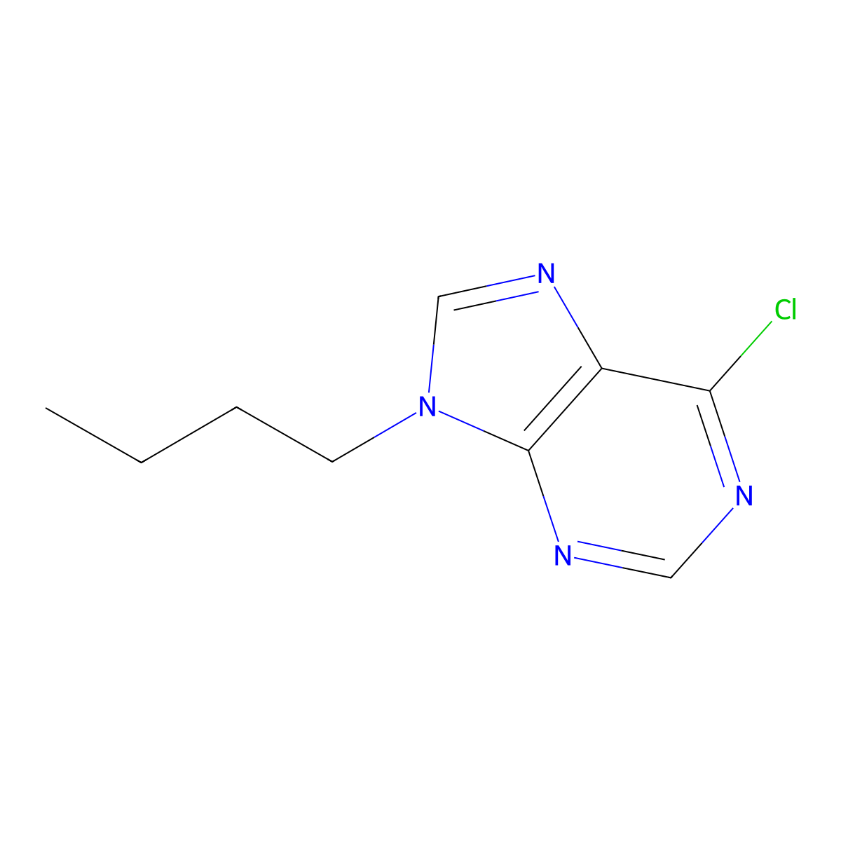 9-Butyl-6-chloro-9h-purine molecular structure, CAS 5444-83-7
