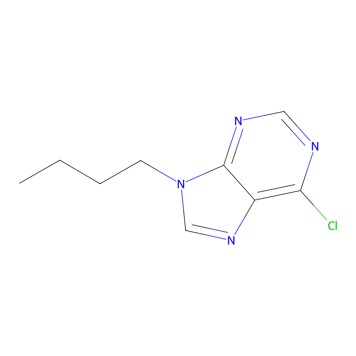 9-Butyl-6-chloro-9h-purine molecular structure, CAS 5444-83-7