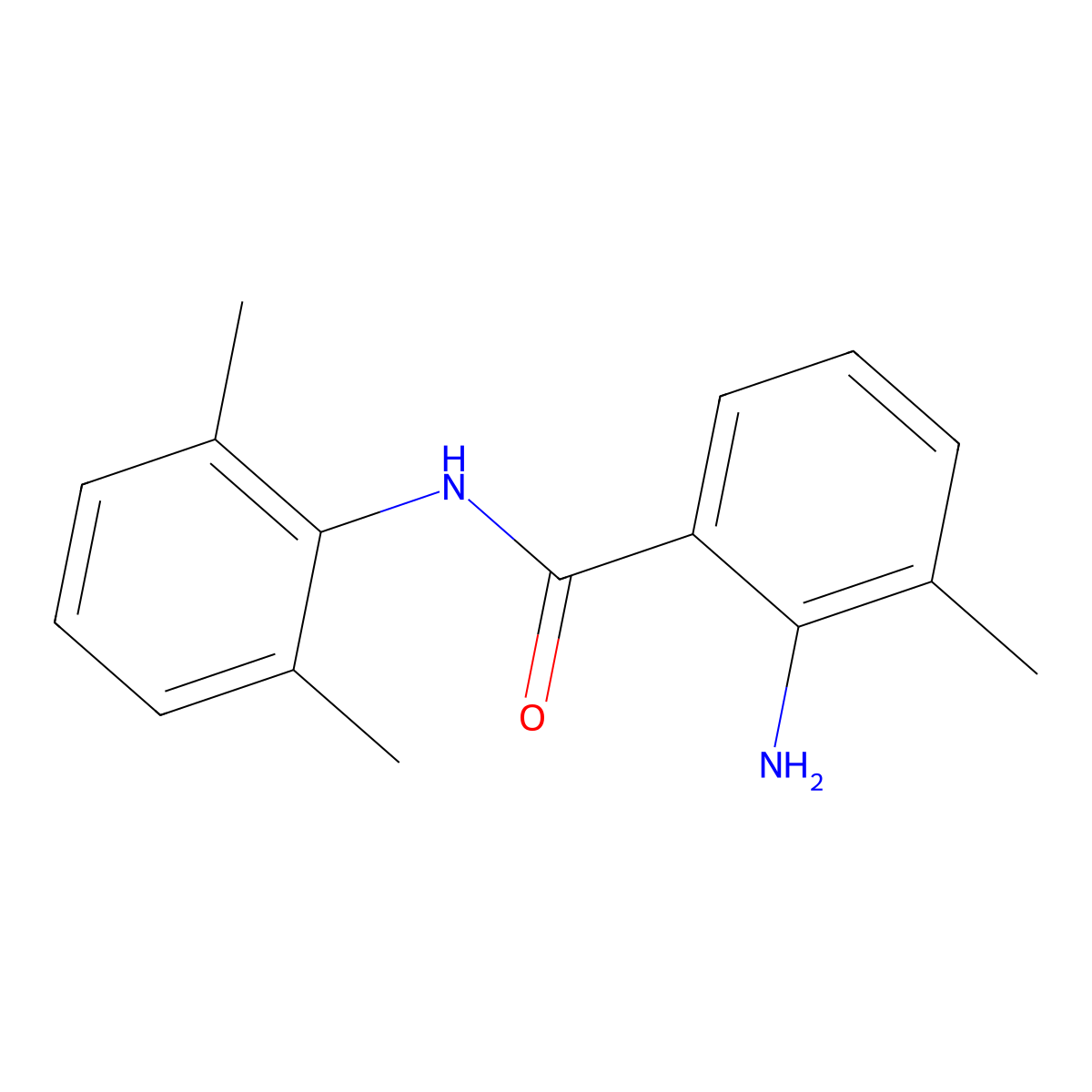 2-Amino-N-(2,6-dimethylphenyl)-3-methylbenzamide molecular structure, CAS 54440-20-9
