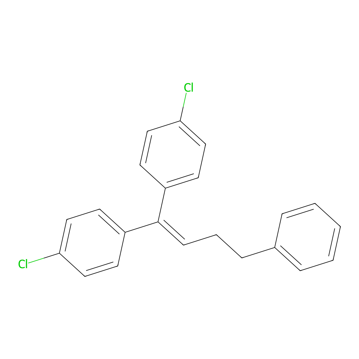 Benzene, 1,1'-(4-phenyl-1-butenylidene)bis[4-chloro- molecular structure, CAS 54441-36-0