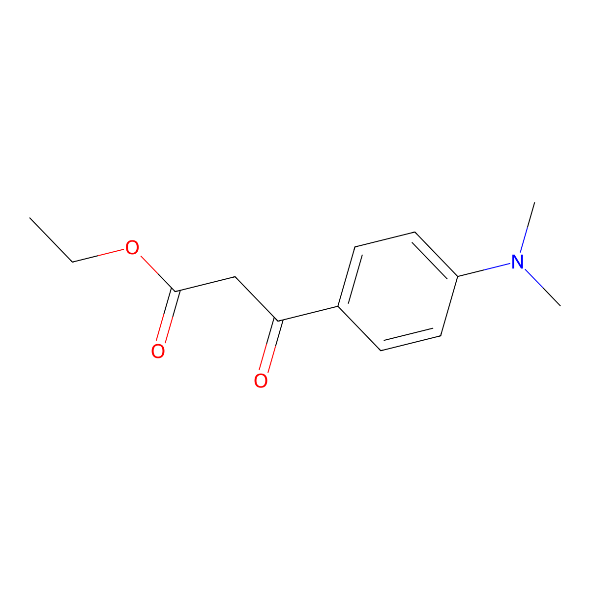 Ethyl 4-(dimethylamino)-b-oxo-benzenepropanoate molecular structure, CAS 54441-61-1