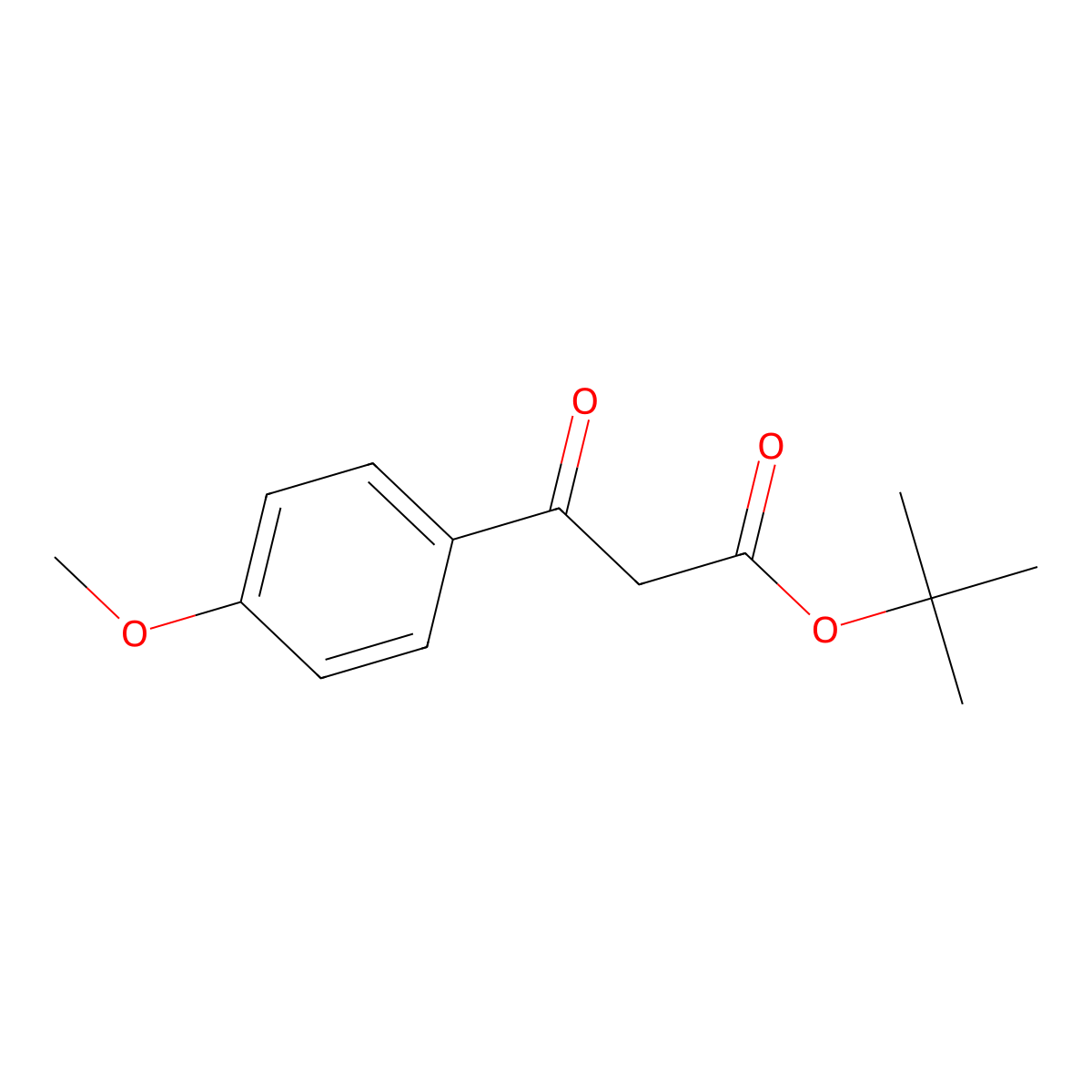 beta-Oxo-4-methoxy-benzenepropanoic acid 1,1-dimethylethyl ester molecular structure, CAS 54441-74-6