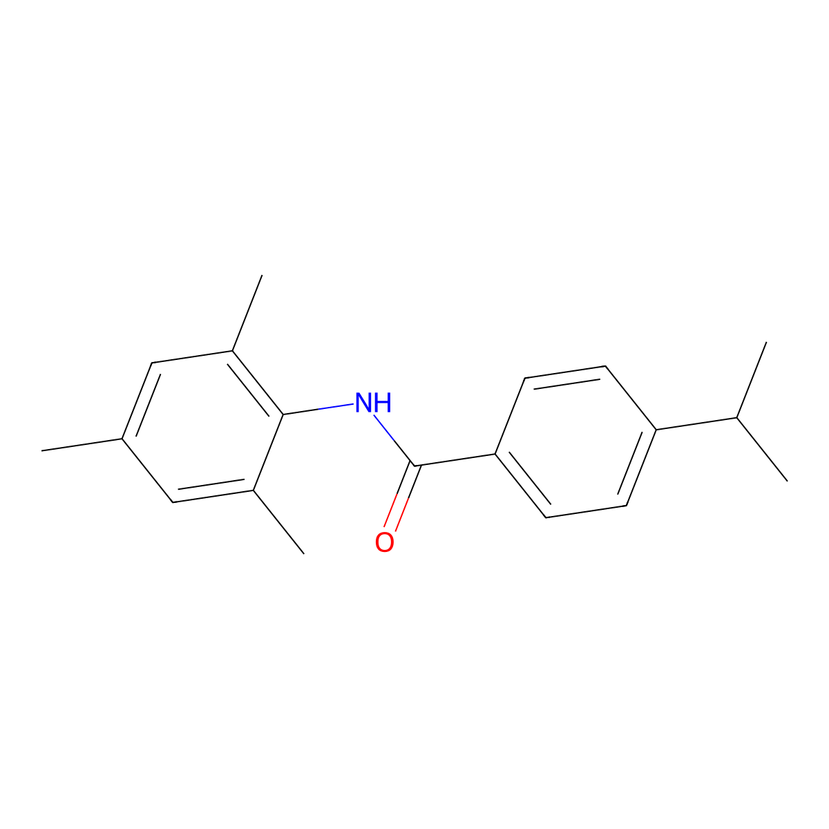 4-isopropyl-N-mesitylbenzamide molecular structure, CAS 544411-23-6